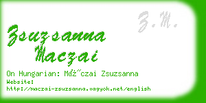 zsuzsanna maczai business card